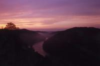 Cumberland River sunset from resort back deck