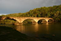 Bridge leading into Cumberland Falls SRP at sundown