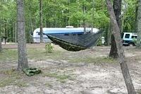 My hammock is hanging in the middle of a family reunion!