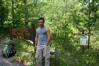 Me at the Southern Terminus of the Sheltowee Trace at Pickett State Park, TN