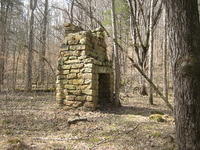 old chimney near shelter